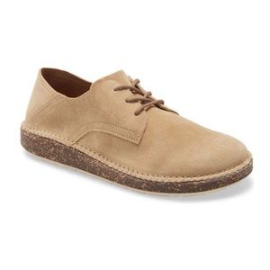 Birkenstock, tan convertible derby shoe